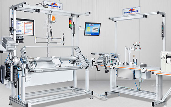 Assembly and test systems for centre consoles and armrests